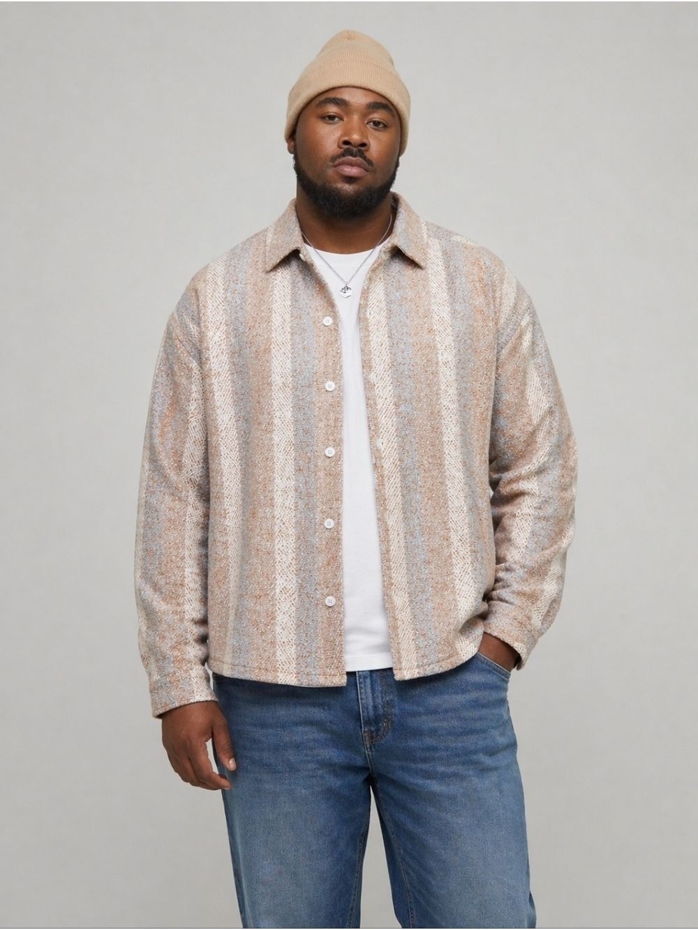 MEN'S ULTRA SOFT THICK TEXTURED SHACKET SHIRT BOMBER SIZE XL NWT